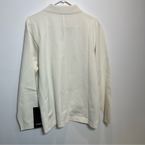 * Lululemon Lightweight Knit Long Sleeve Polo Antique White - Picture 2 of 5